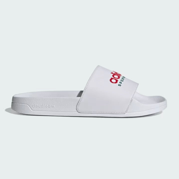 ADILETTE SHOWER “Cloud white Scarlet”