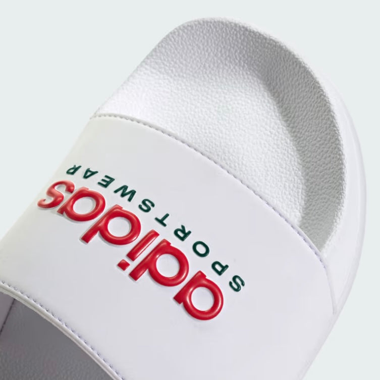 ADILETTE SHOWER “Cloud white Scarlet”