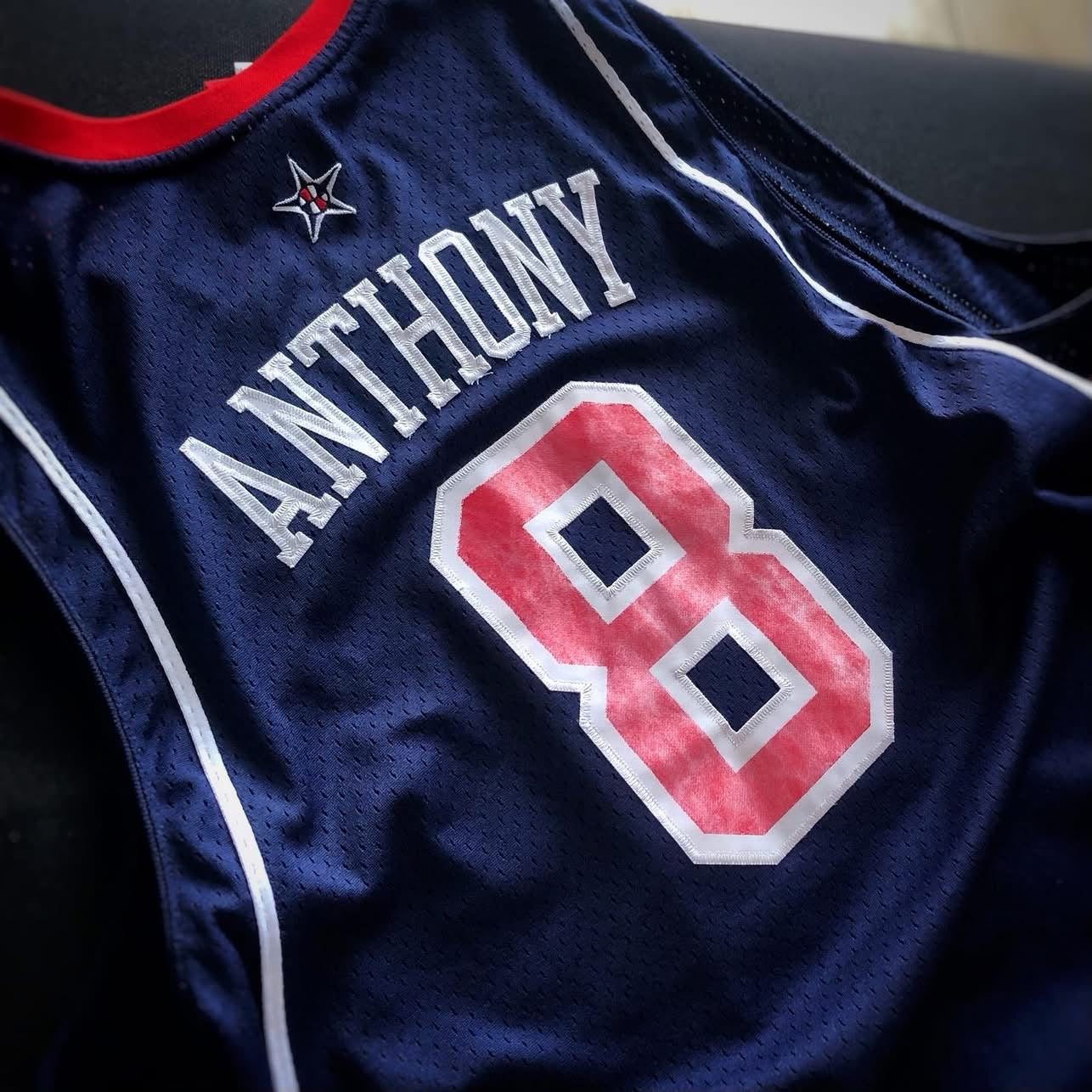 CARMELO ANTHONY #8 USA OLYMPIC JERSEY 2004