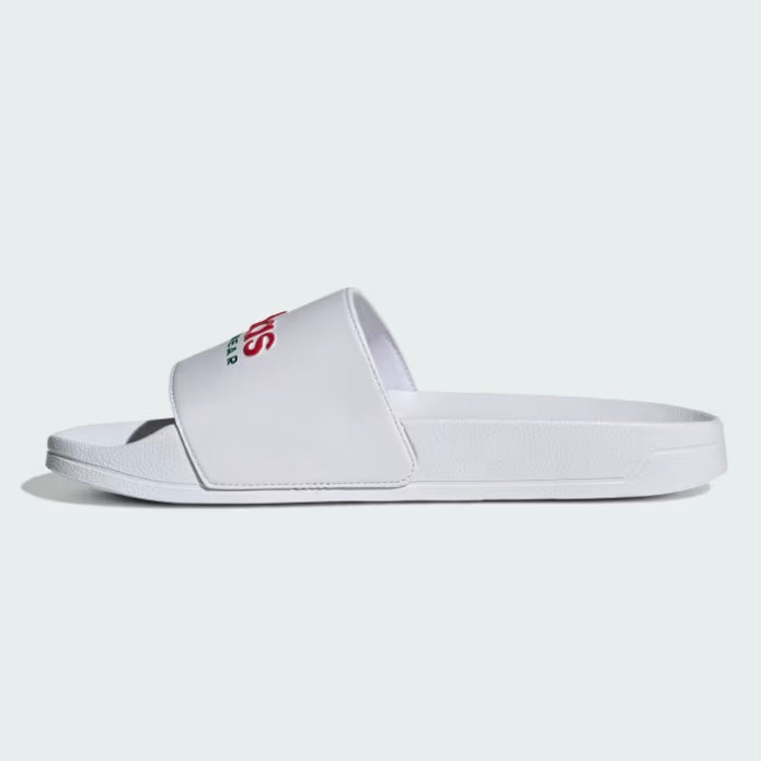 ADILETTE SHOWER “Cloud white Scarlet”