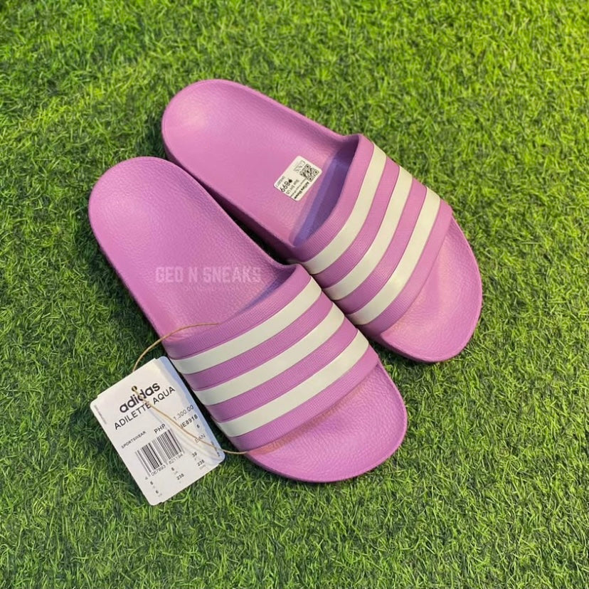 ADILETTE AQUA “Preloved Purple Off White”