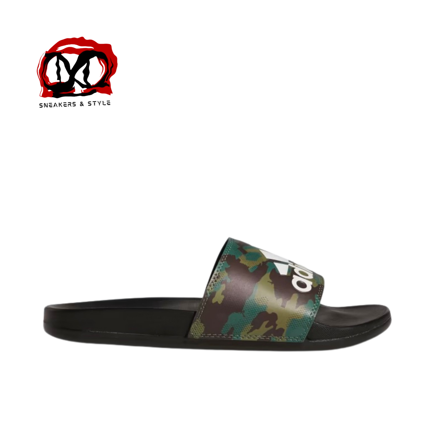 ADILETTE COMFORT SLIDES “Black Camo”