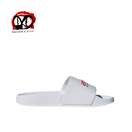 ADILETTE SHOWER “Cloud white Scarlet”