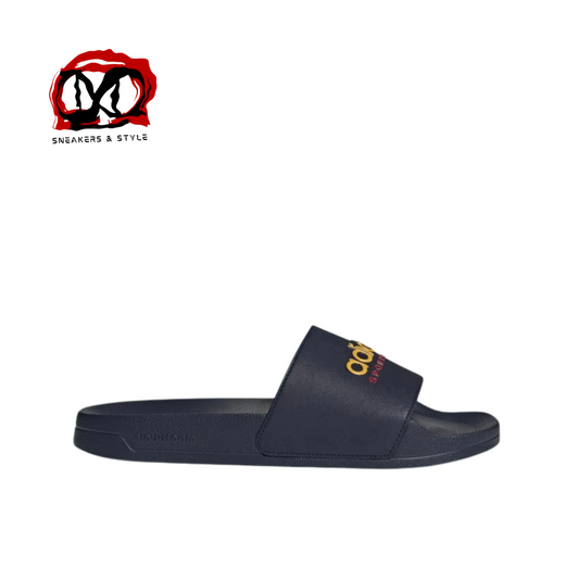 ADILETTE SHOWER SLIDES “Legend Ink Gold”